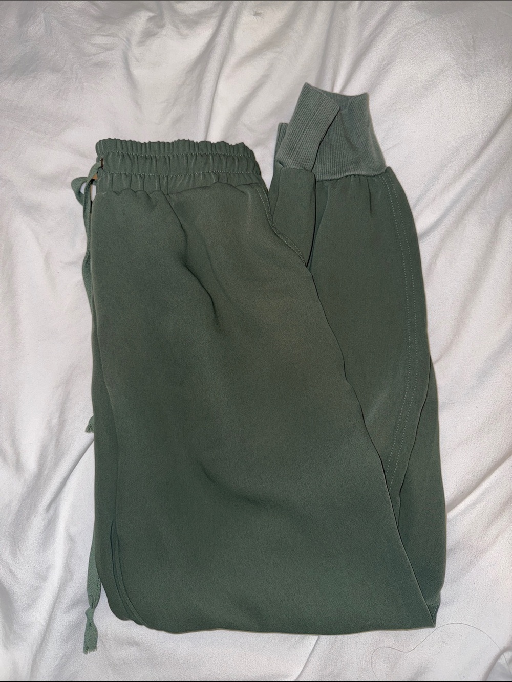 Gibson Sage Green Elastic Waist Joggers